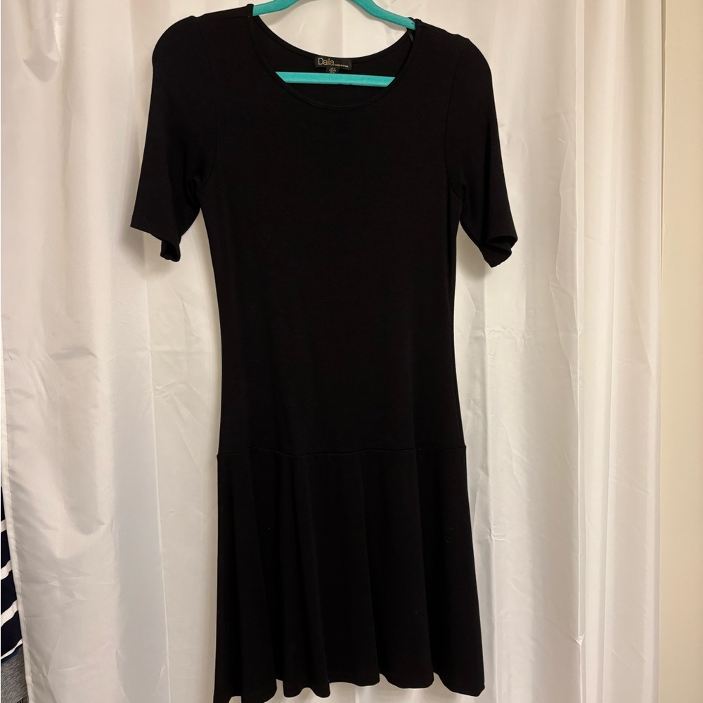 Drop Waist Comfy Black Dress